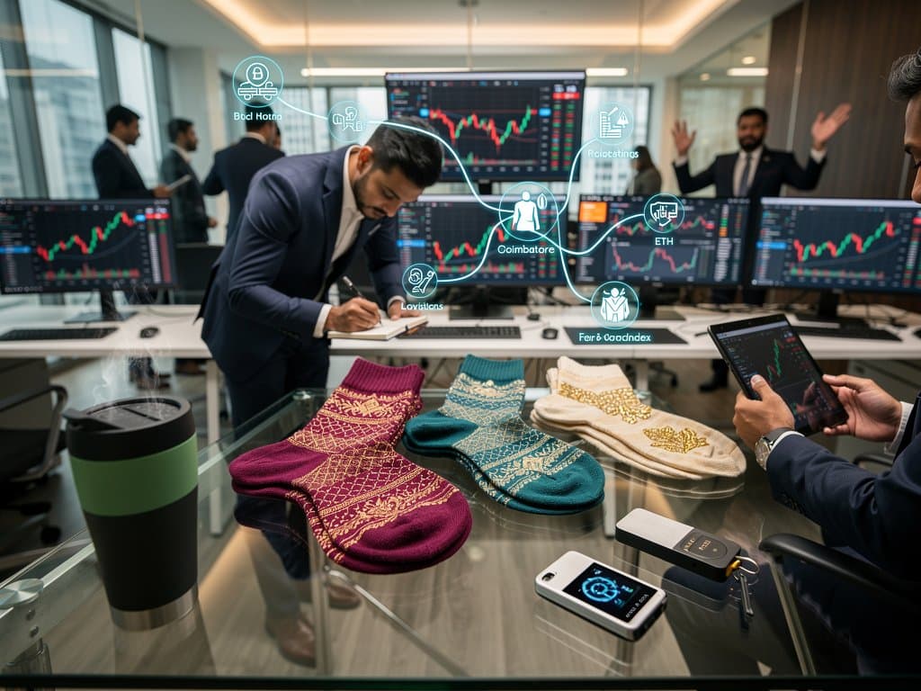 South Asian premium socks with blockchain and BTC charts amid Chicago crypto kidnapping risks