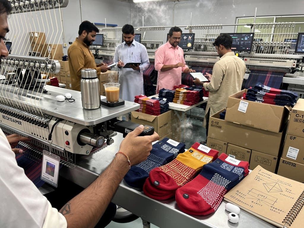 Tirupur mill weaves Scott Steinberg blockchain socks with NFT tech on knitting machines