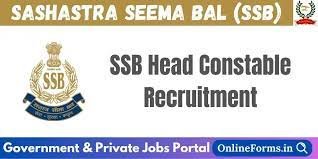 SSB Job Notification: 914 job vacancy for head constable