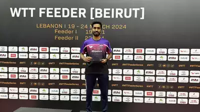 Sathiyan Gnanasekaran, an Indian table tennis player won WTT Feeder Title